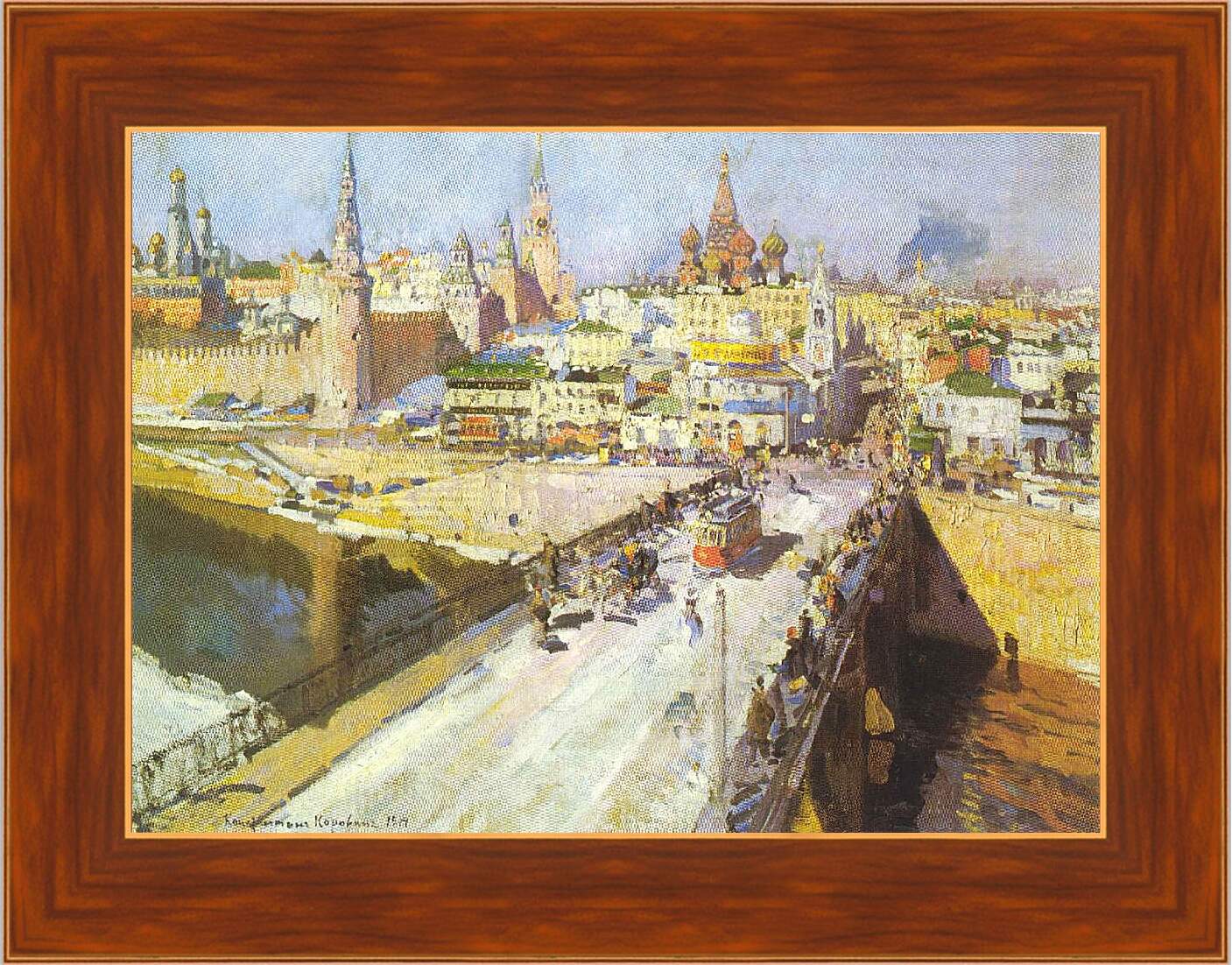 Картина в раме - Москворецкий мост. Коровин Константин