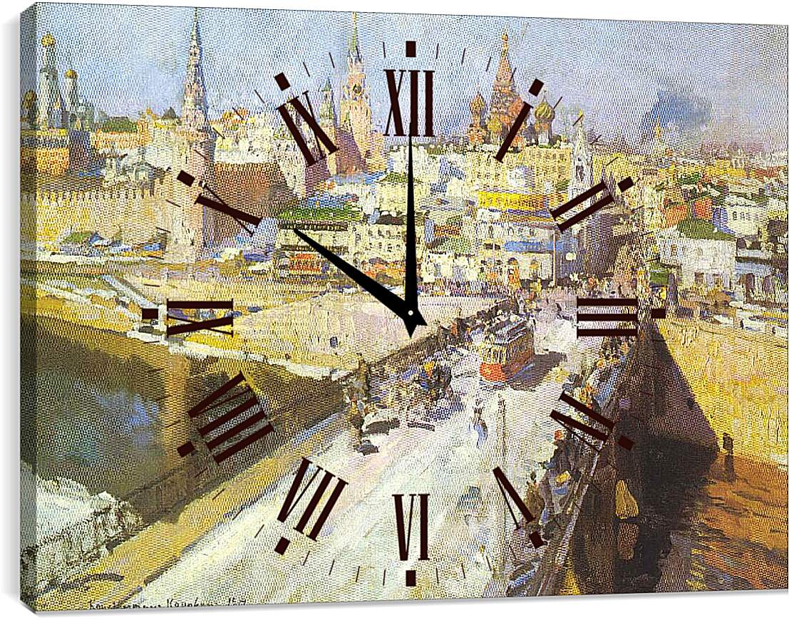 Часы картина - Москворецкий мост. Коровин Константин