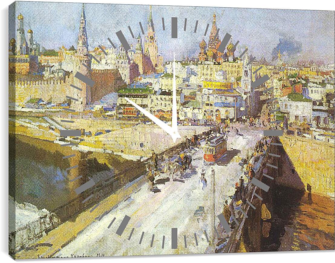 Часы картина - Москворецкий мост. Коровин Константин