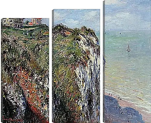 Модульная картина - The Cliff at Dieppe. Клод Моне