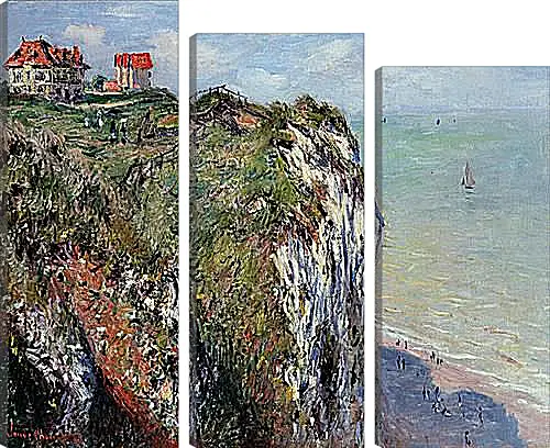 Модульная картина - The Cliff at Dieppe. Клод Моне