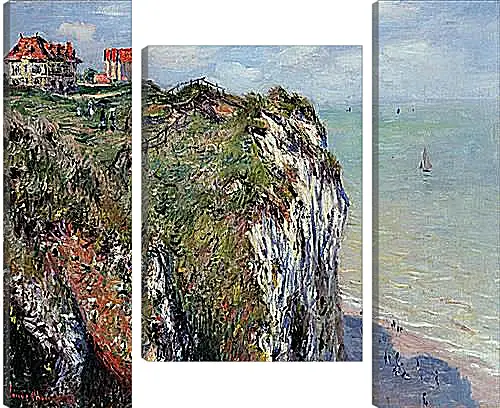 Модульная картина - The Cliff at Dieppe. Клод Моне