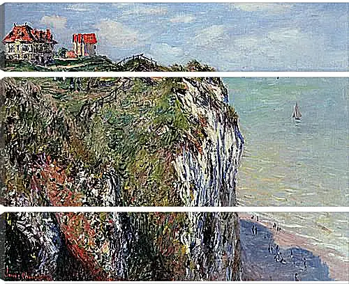 Модульная картина - The Cliff at Dieppe. Клод Моне