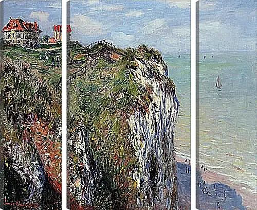 Модульная картина - The Cliff at Dieppe. Клод Моне