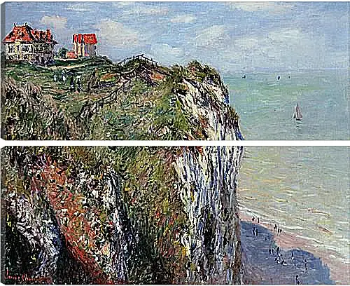 Модульная картина - The Cliff at Dieppe. Клод Моне