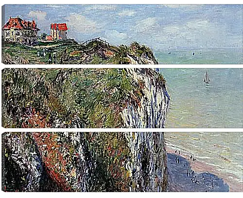 Модульная картина - The Cliff at Dieppe. Клод Моне