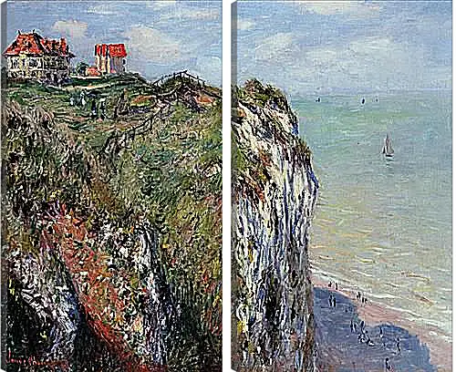 Модульная картина - The Cliff at Dieppe. Клод Моне