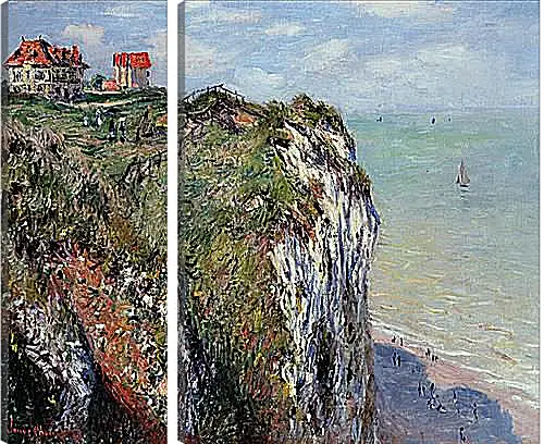 Модульная картина - The Cliff at Dieppe. Клод Моне