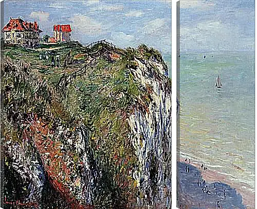 Модульная картина - The Cliff at Dieppe. Клод Моне