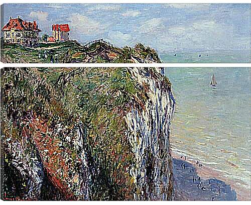 Модульная картина - The Cliff at Dieppe. Клод Моне
