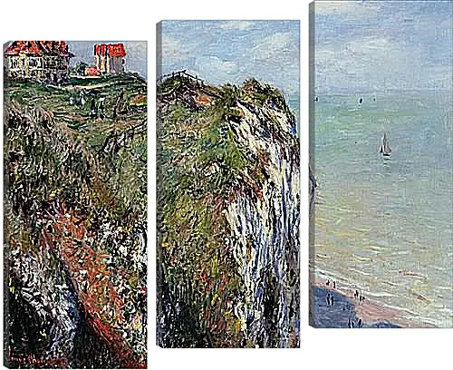 Модульная картина - The Cliff at Dieppe. Клод Моне