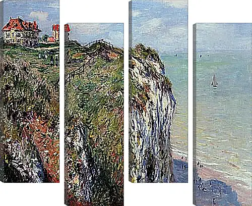 Модульная картина - The Cliff at Dieppe. Клод Моне