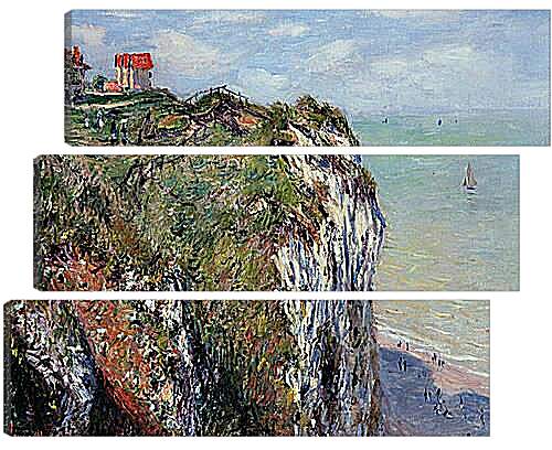 Модульная картина - The Cliff at Dieppe. Клод Моне