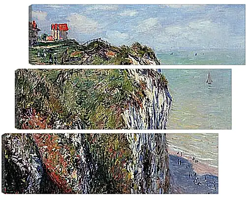 Модульная картина - The Cliff at Dieppe. Клод Моне