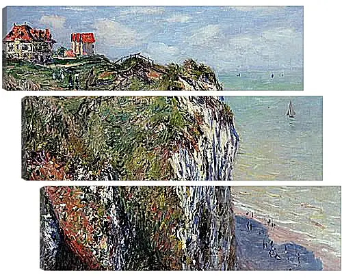 Модульная картина - The Cliff at Dieppe. Клод Моне