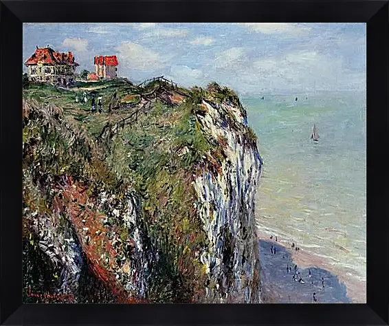 Картина в раме - The Cliff at Dieppe. Клод Моне