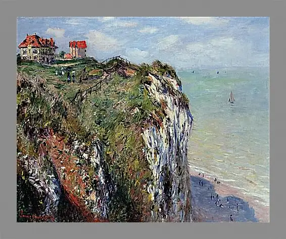 Картина в раме - The Cliff at Dieppe. Клод Моне