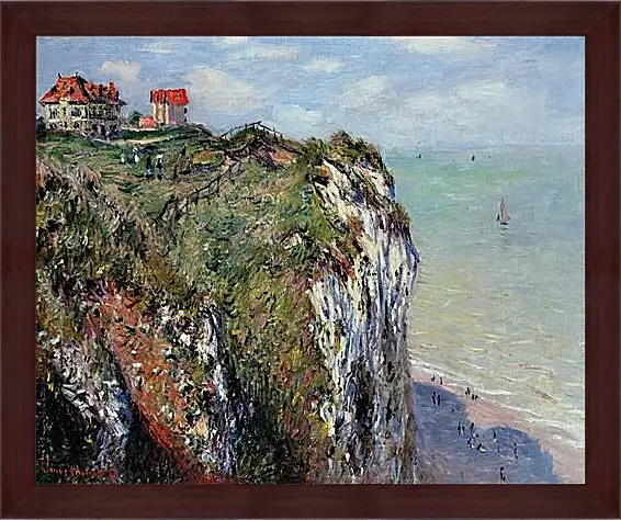 Картина в раме - The Cliff at Dieppe. Клод Моне