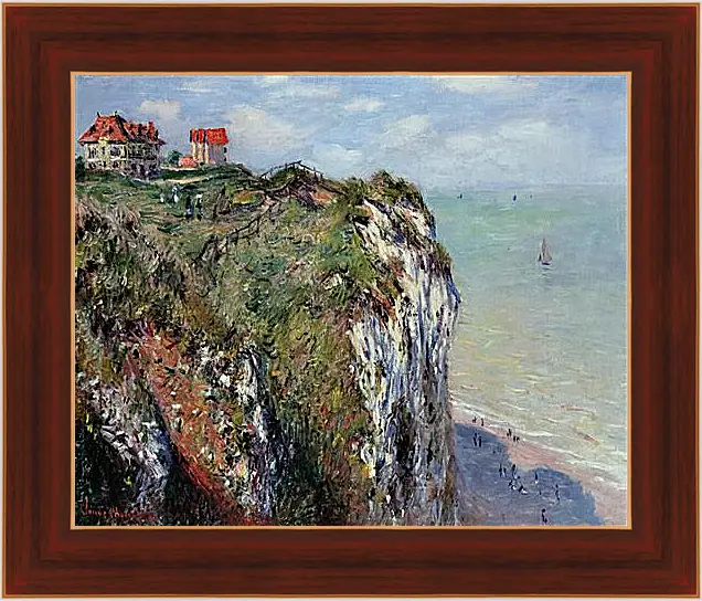 Картина в раме - The Cliff at Dieppe. Клод Моне