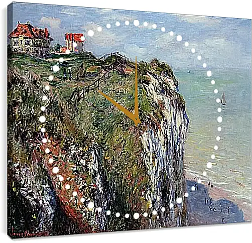 Часы картина - The Cliff at Dieppe. Клод Моне