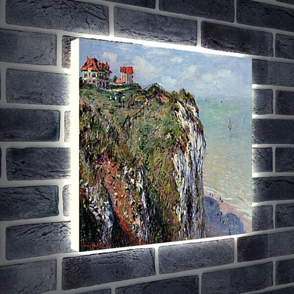 Лайтбокс световая панель - The Cliff at Dieppe. Клод Моне