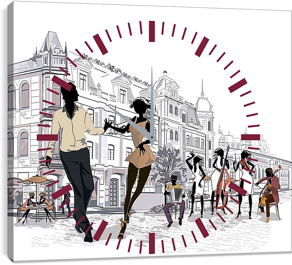 Часы картина - В Кафе Парижа