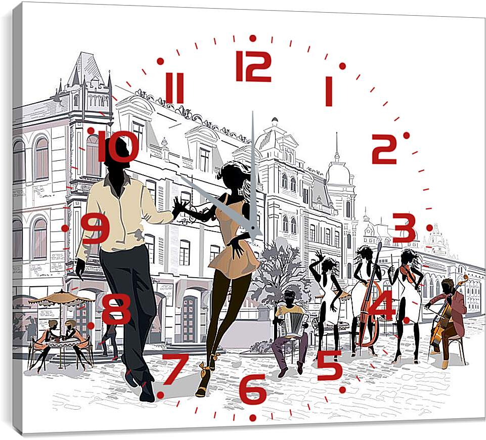Часы картина - В Кафе Парижа