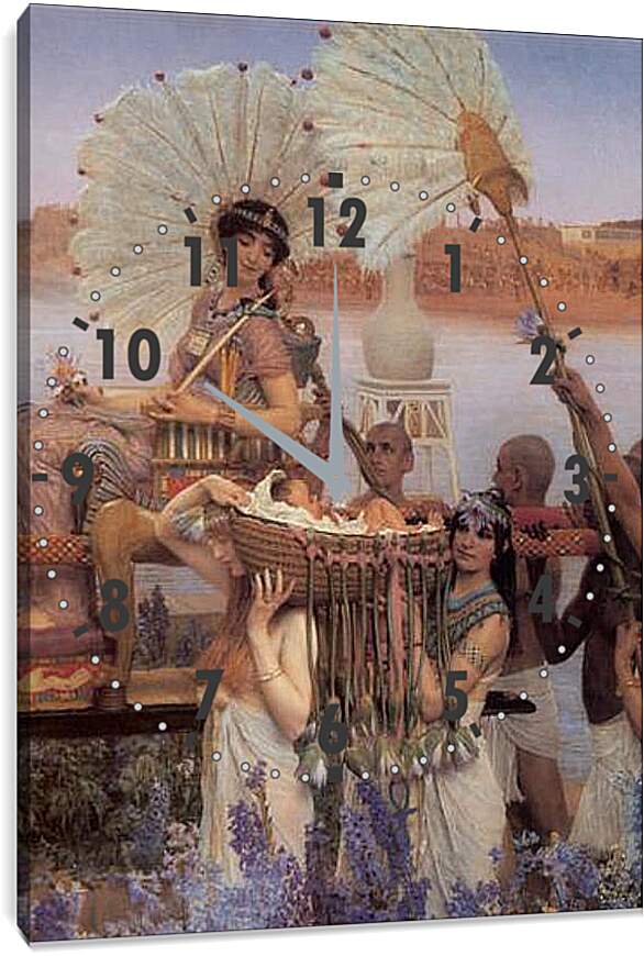 Часы картина - The Finding of Moses (Detail). Лоуренс Альма-Тадема