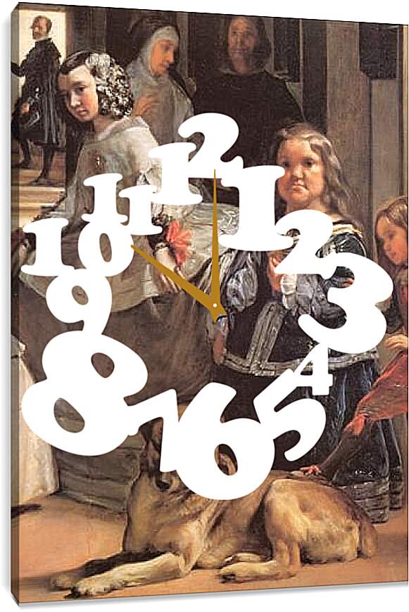 Часы картина - Las Meninas (Detail) Диего Веласкес