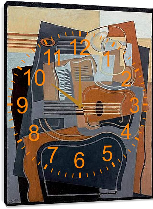 Часы картина - Le gueridon. Хуан Грис