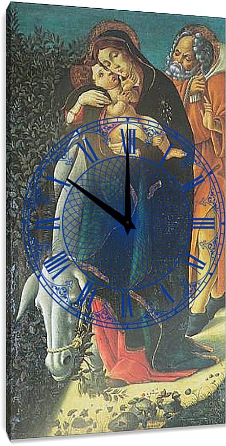 Часы картина - La fuite en egypte. Сандро Боттичелли