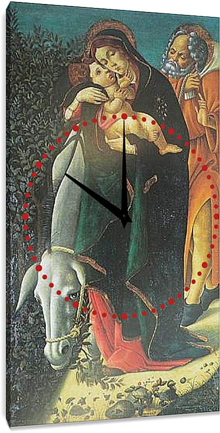 Часы картина - La fuite en egypte. Сандро Боттичелли