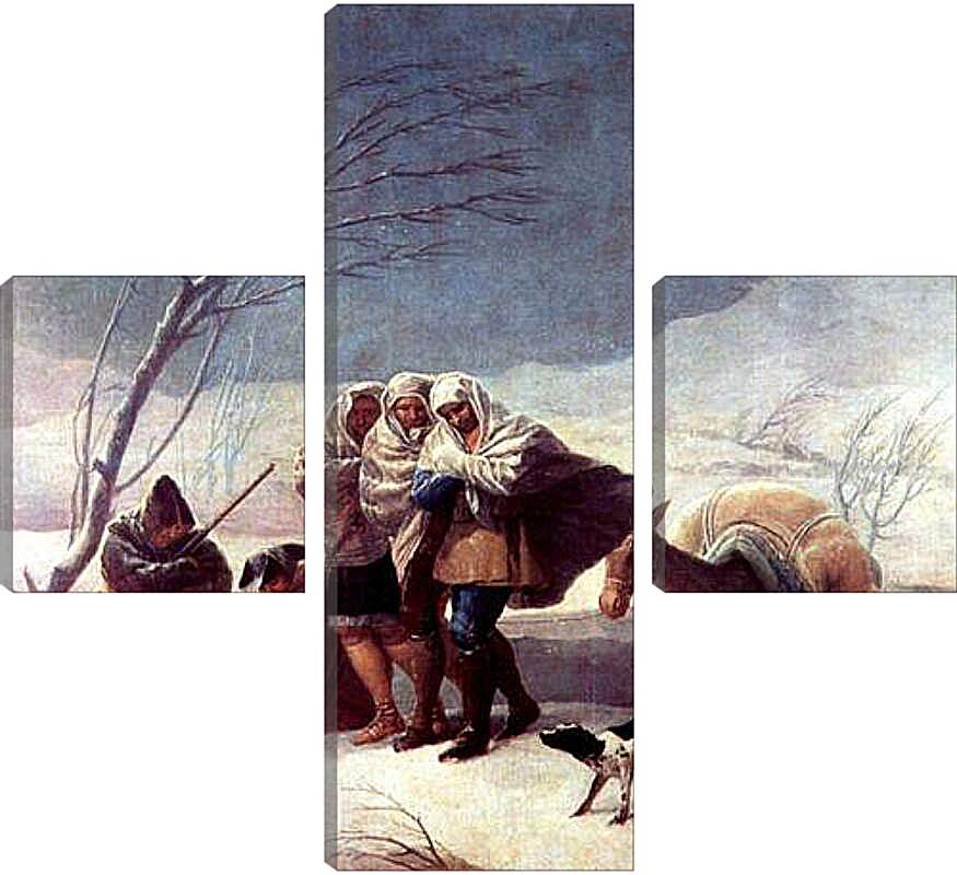 Модульная картина - Der Schneesturm. Франсиско Гойя