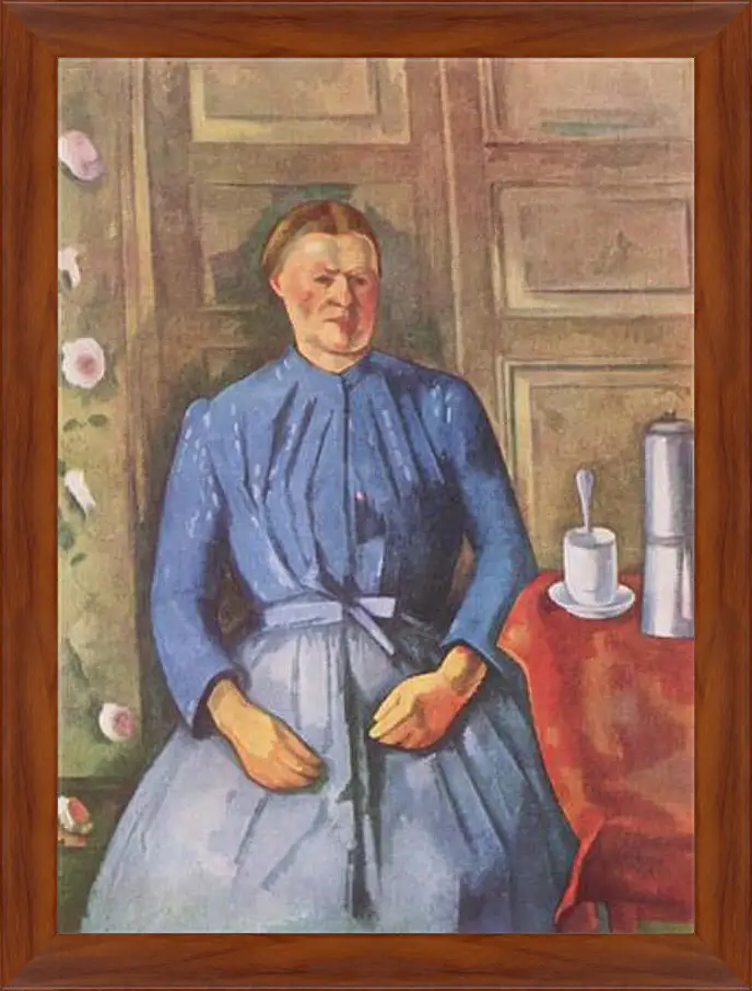 Картина в раме - Woman with Coffee Can. Поль Сезанн