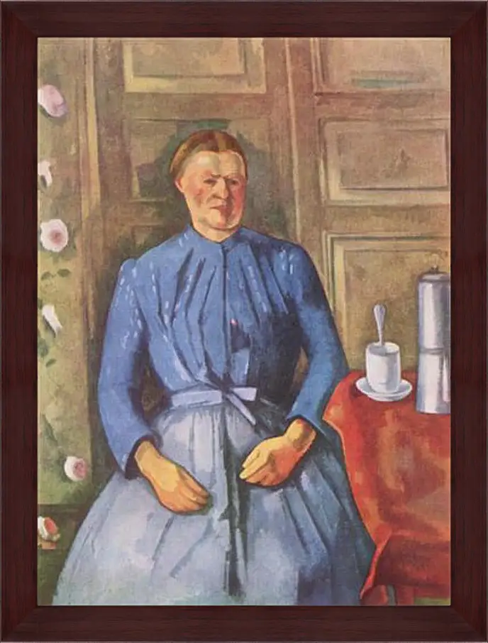 Картина в раме - Woman with Coffee Can. Поль Сезанн