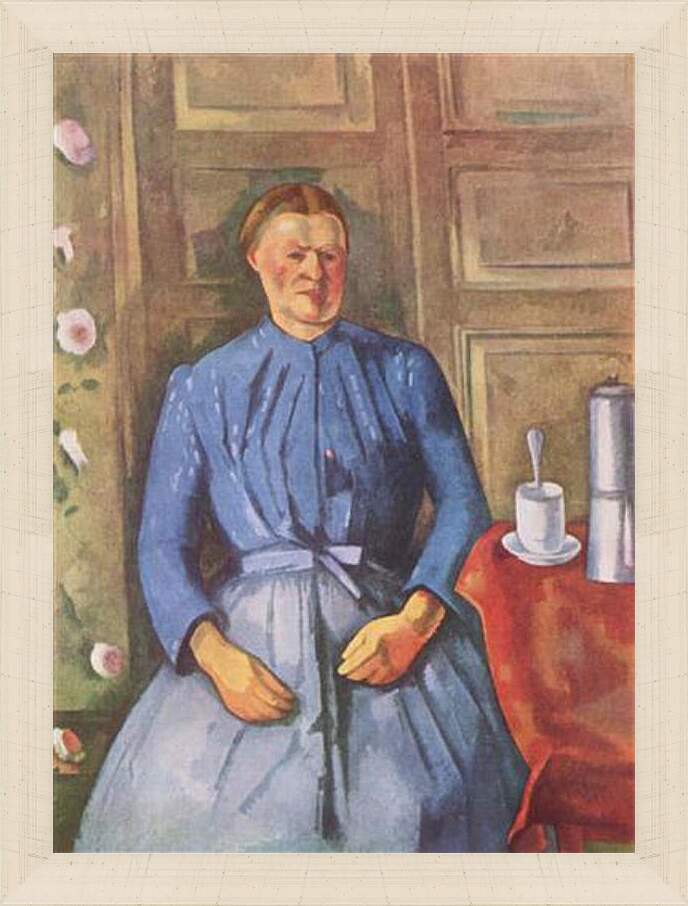 Картина в раме - Woman with Coffee Can. Поль Сезанн