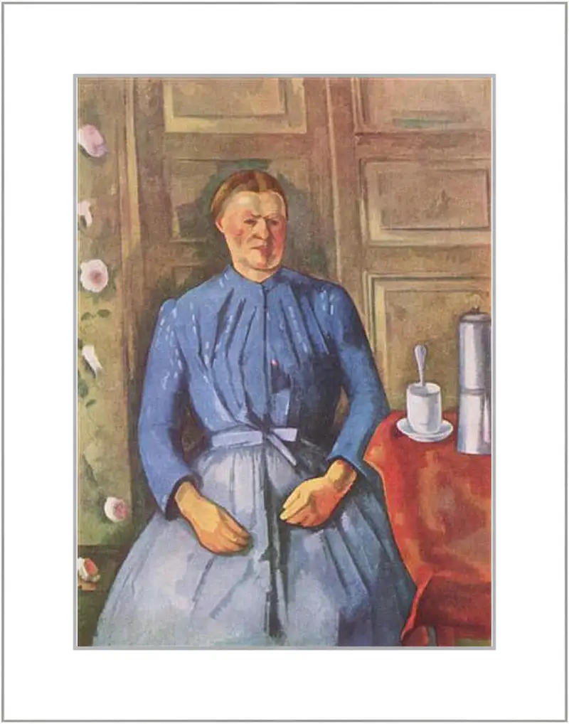 Картина в раме - Woman with Coffee Can. Поль Сезанн