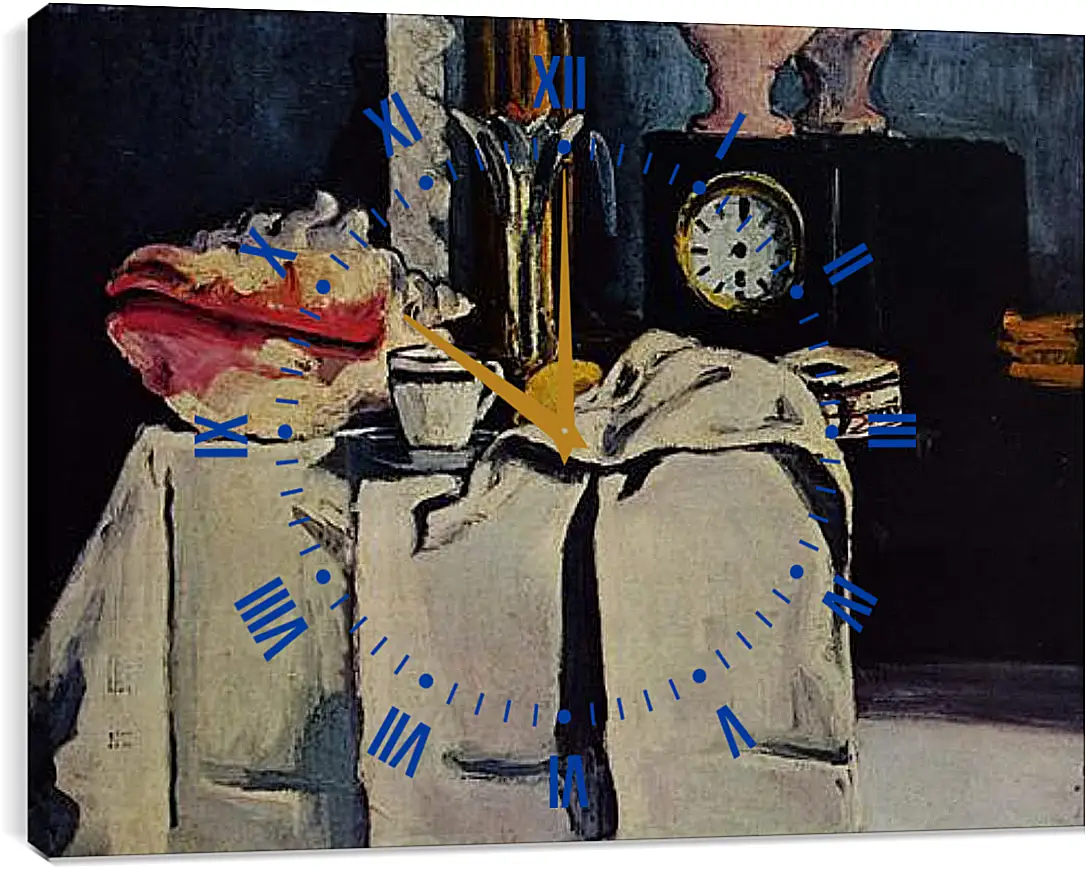 Часы картина - The Black Marble Clock. Поль Сезанн