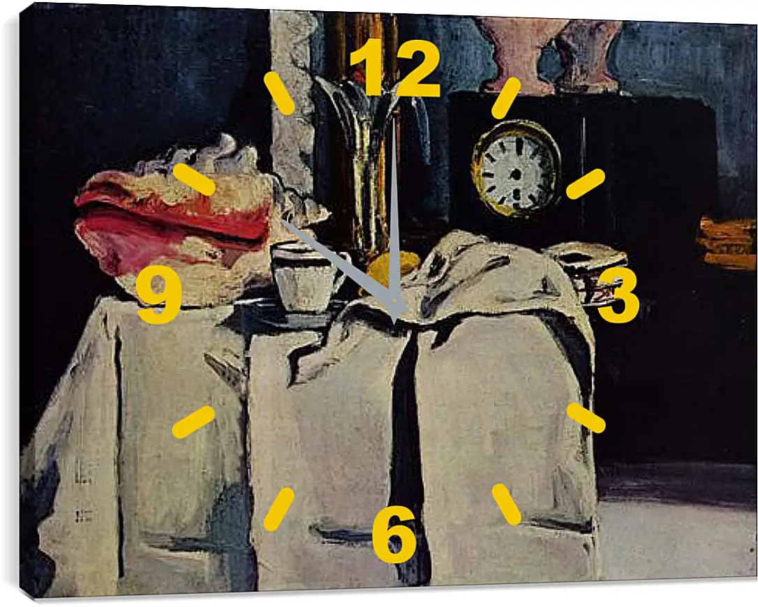 Часы картина - The Black Marble Clock. Поль Сезанн