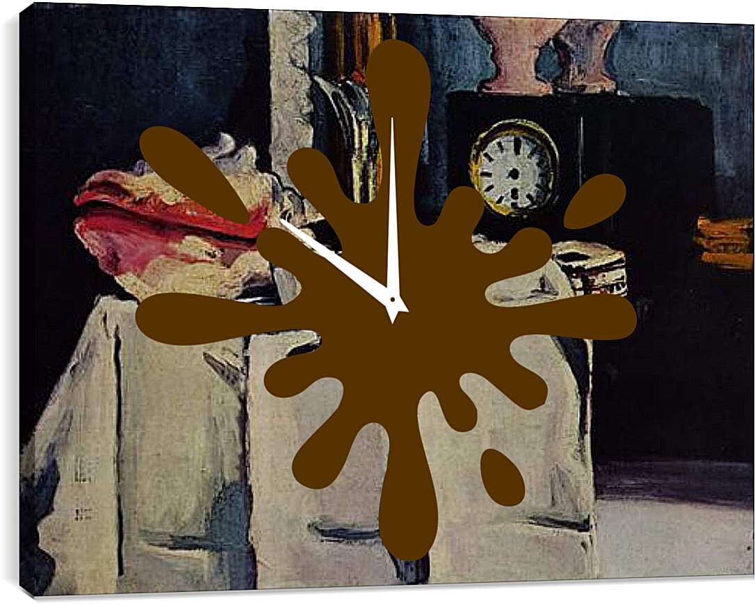 Часы картина - The Black Marble Clock. Поль Сезанн