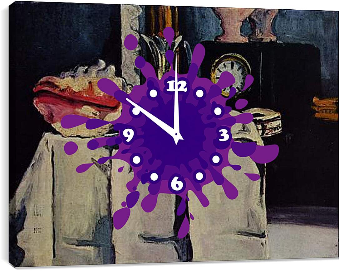 Часы картина - The Black Marble Clock. Поль Сезанн