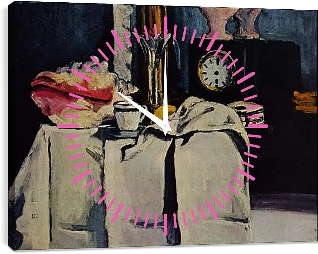 Часы картина - The Black Marble Clock. Поль Сезанн