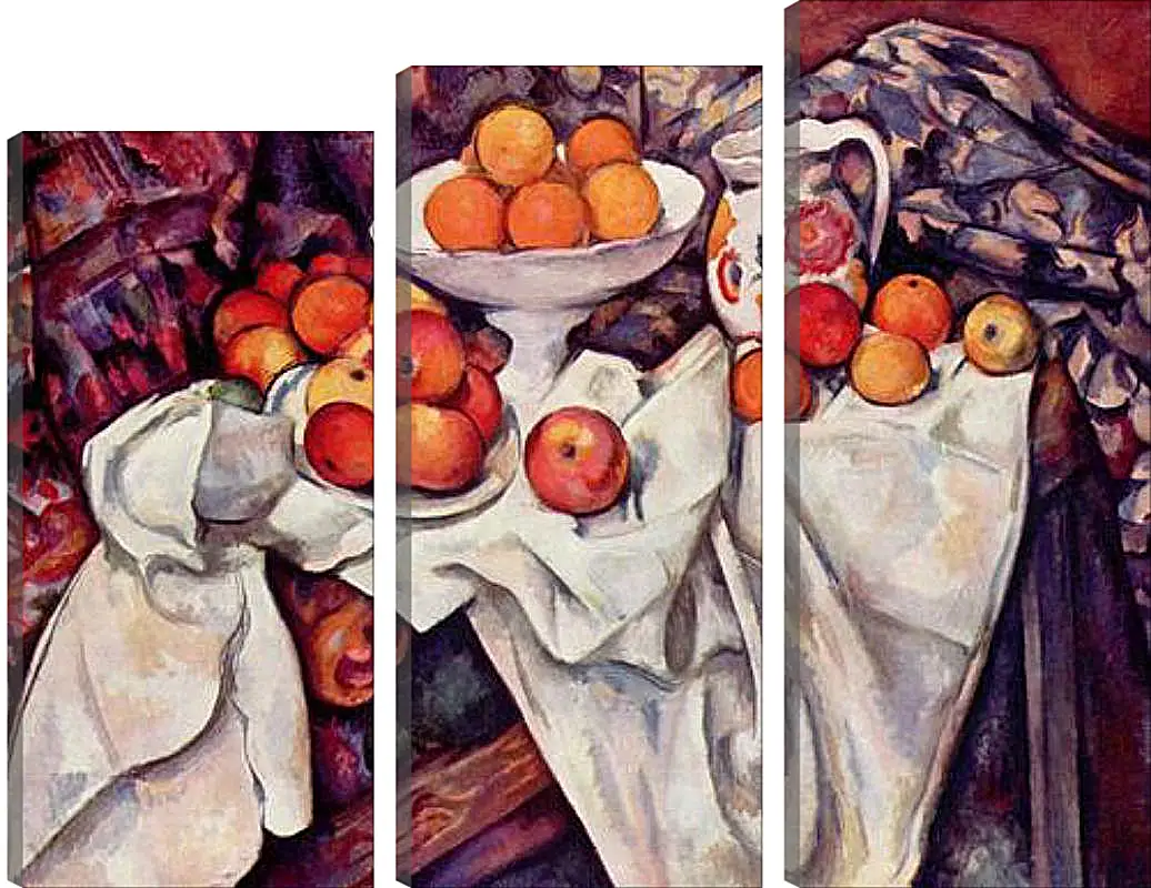 Модульная картина - Still Life with Apples and Oranges. Поль Сезанн