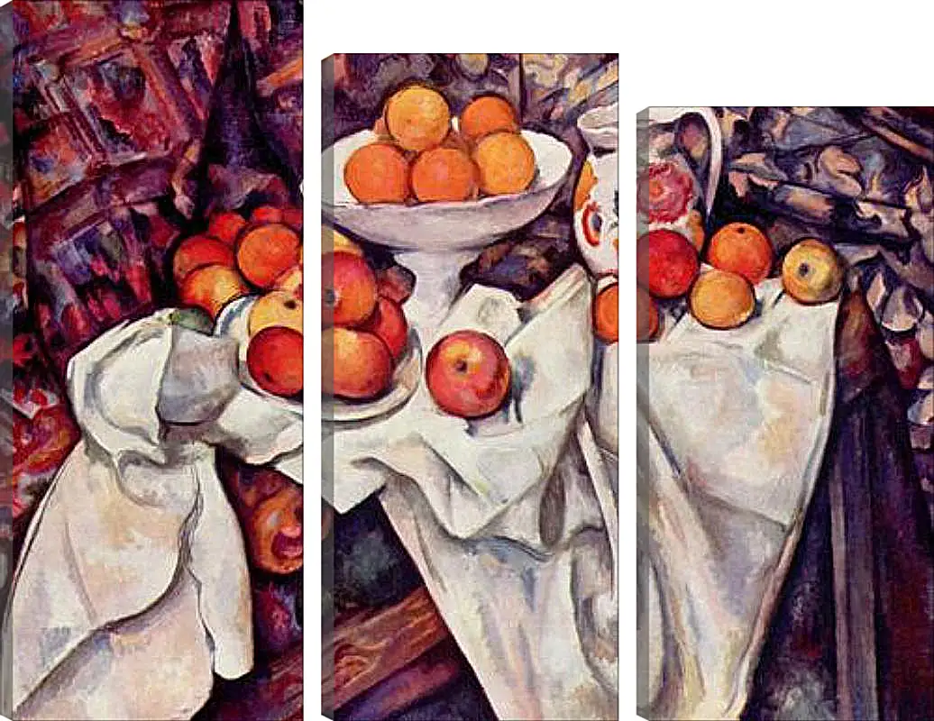 Модульная картина - Still Life with Apples and Oranges. Поль Сезанн