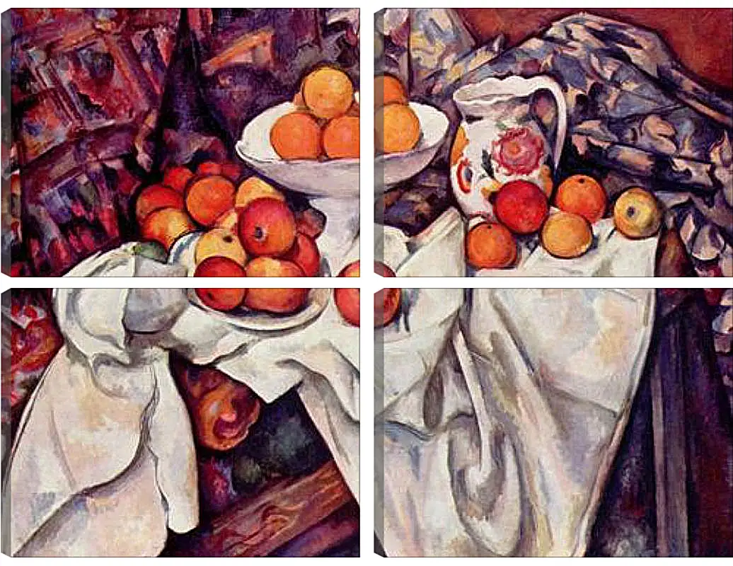 Модульная картина - Still Life with Apples and Oranges. Поль Сезанн