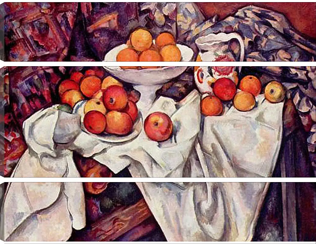 Модульная картина - Still Life with Apples and Oranges. Поль Сезанн