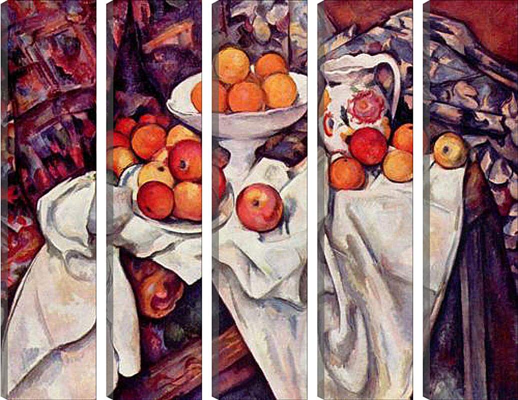 Модульная картина - Still Life with Apples and Oranges. Поль Сезанн
