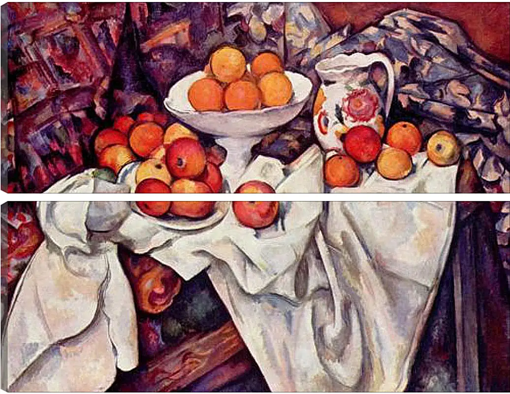 Модульная картина - Still Life with Apples and Oranges. Поль Сезанн