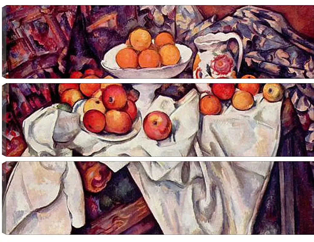 Модульная картина - Still Life with Apples and Oranges. Поль Сезанн