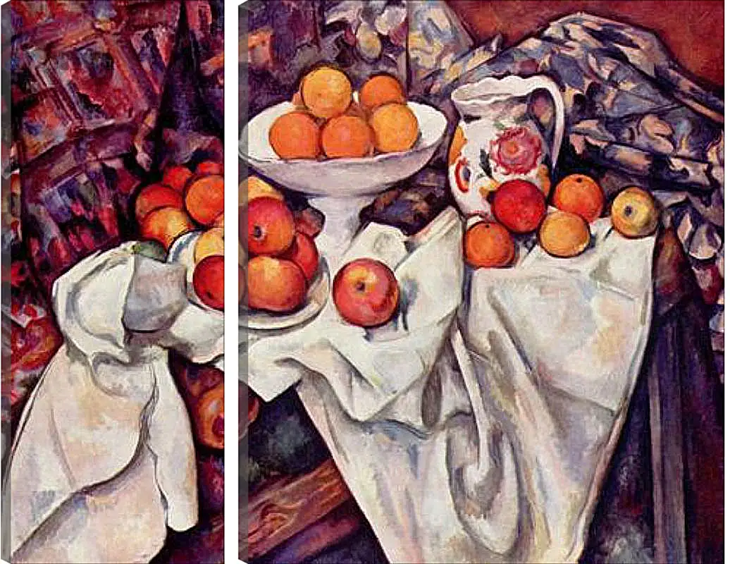 Модульная картина - Still Life with Apples and Oranges. Поль Сезанн